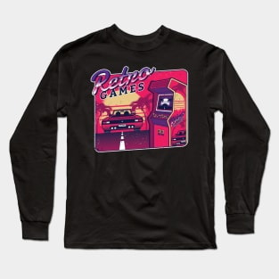 Retro gaming 80's Style Arcade Long Sleeve T-Shirt